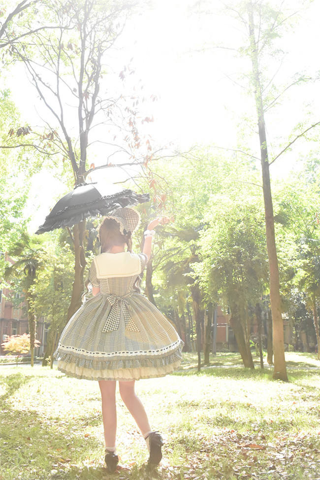 Not Stripe~ Sweet Gingham Lolita OP Dress off