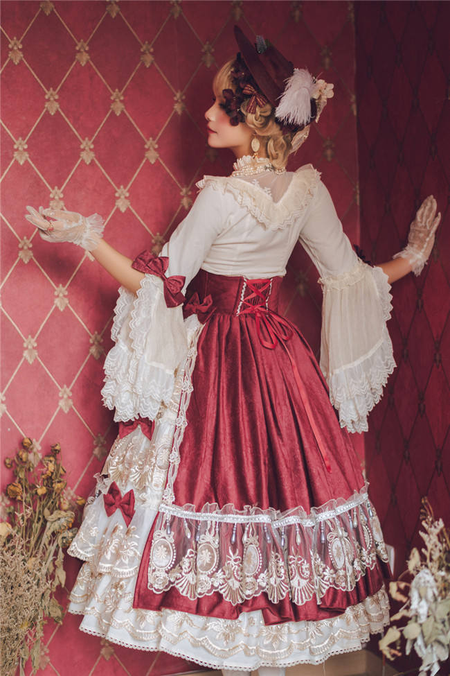 Miss Point ~ Elizabeth~ Elegant Lolita Fishbone Skirt Tea Party Version -Custom Tailor Available