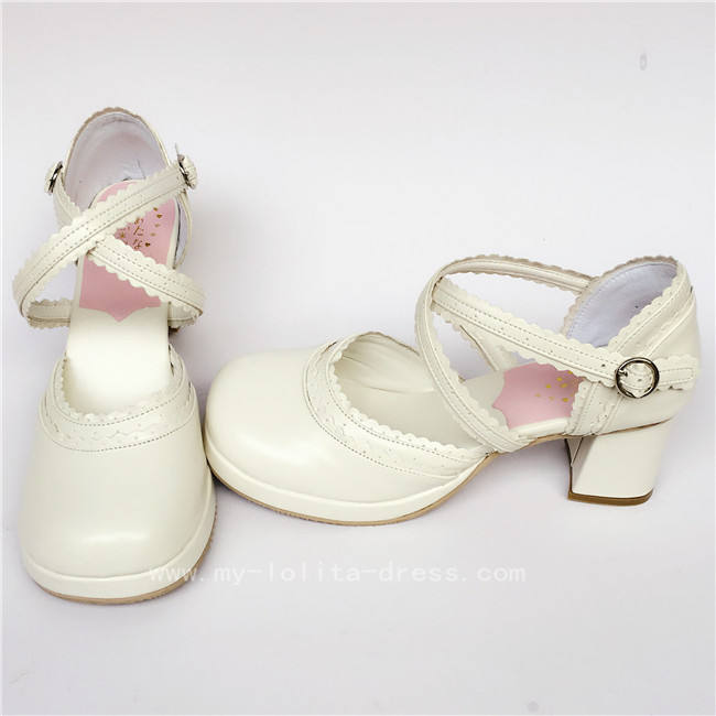 Cross Straps Pink Sweet Lolita Sandals