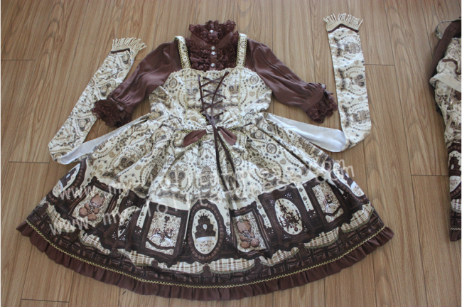 musee du Replica Chocolate Lolita One Piece Dress $173.99-Cotton 