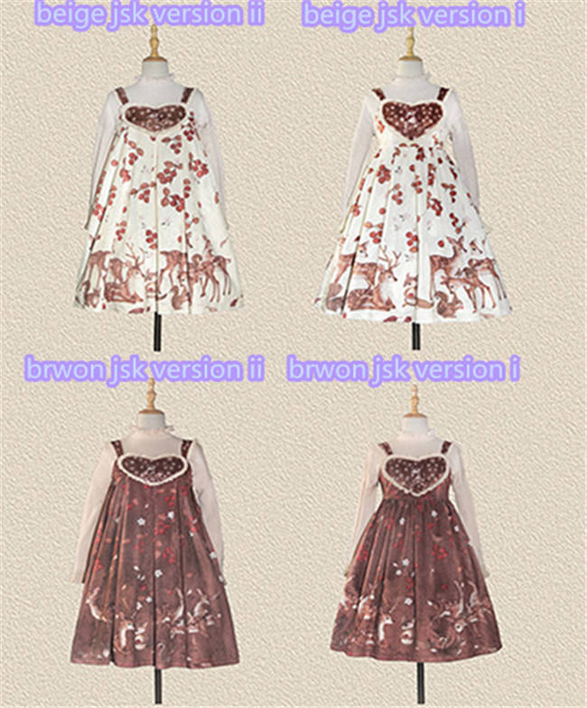 Berries Deer~ Sweet Lolita OP/JSK -Pre-order Closed