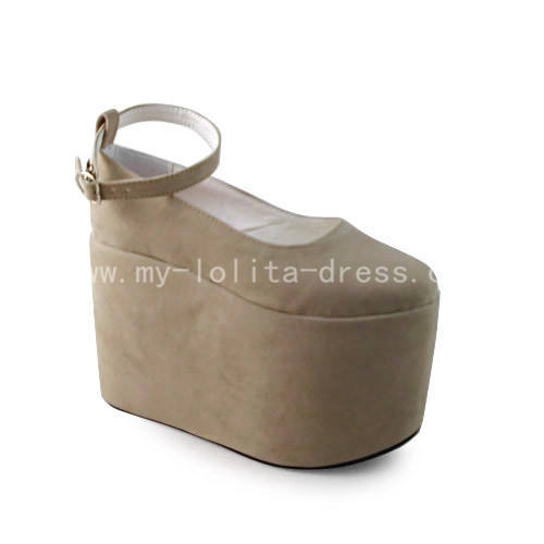 Lady's Sweet Cream White Lolita High Platform