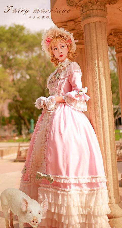 Moira~ Lolita Short Sleeves OP Dress -Sax Size XL In Stock