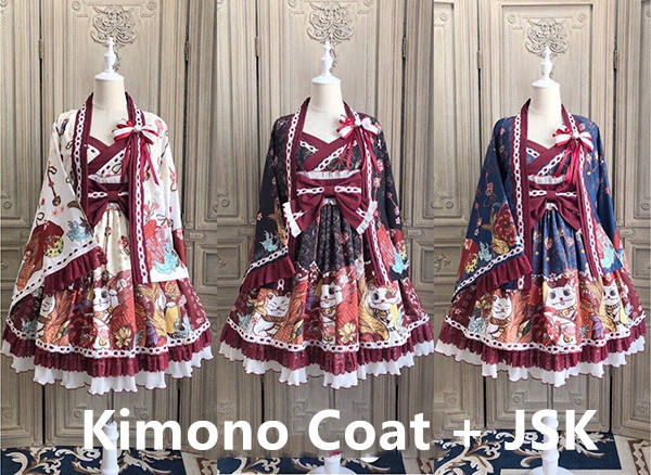 Alice Girl ~Lucky Cat~ Kimono Style Lolita JSK