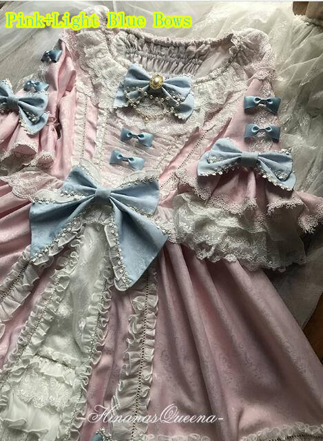 Moira~ Lolita Short Sleeves OP Dress -Sax Size XL In Stock