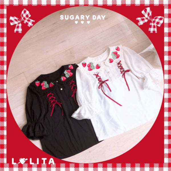 Strawberry Sweet Lolita Blouse -out