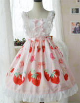 Doris Night Lolita ~Cherry Strawberry~ Sweet Lolita JSK -Special Price