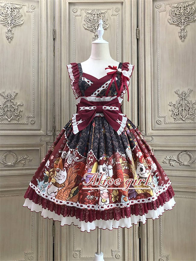 Alice Girl ~Lucky Cat~ Kimono Style Lolita JSK