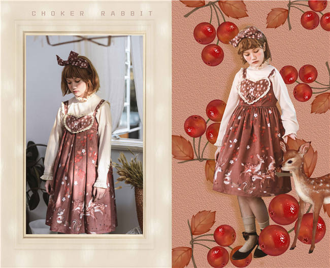Berries Deer~ Sweet Lolita OP/JSK -Pre-order Closed