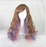 Brown Pink Purple Blended Lolita Wig For Girls
