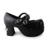 Antaina Punk Style Silver Belts Lolita Shoes