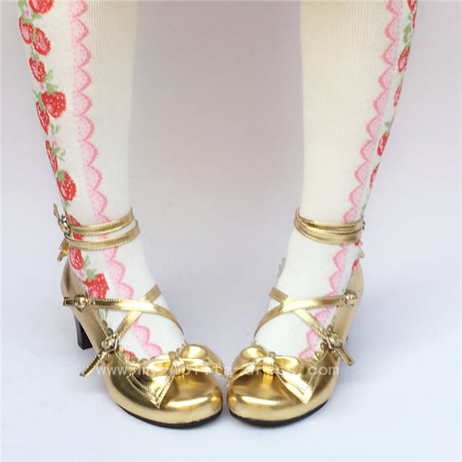 Coffee Bow Lolita Shoes