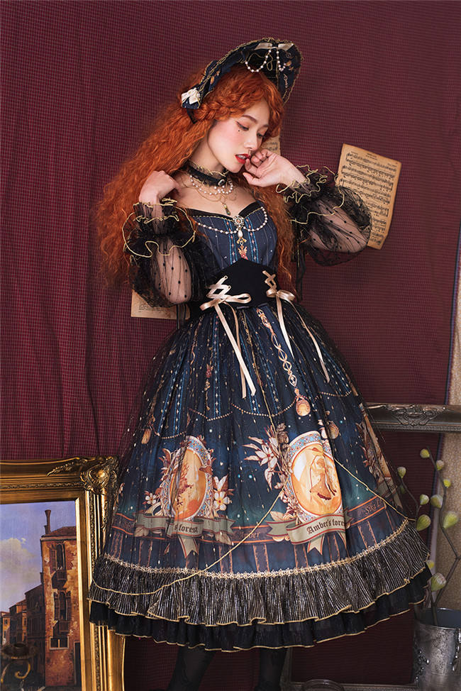 SIKA Lolita ~Glaeser Forest Lolita JSK/OP-White OP M in Stock