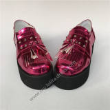 Beautiful Rose Red Round toe Lolita Shoes