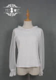 Miss Point~ Lace Puff Sleeves Blouse White(3XL)- Free Shipping