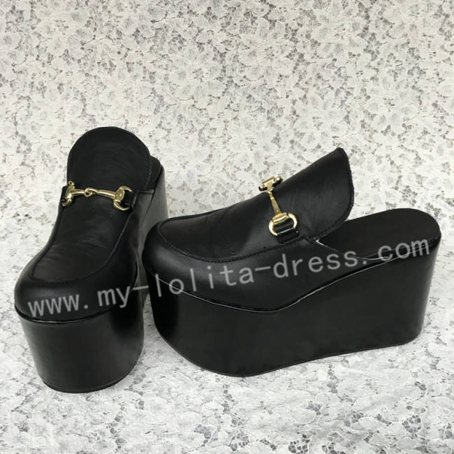 Sweet Matte Black Lolita High Platform