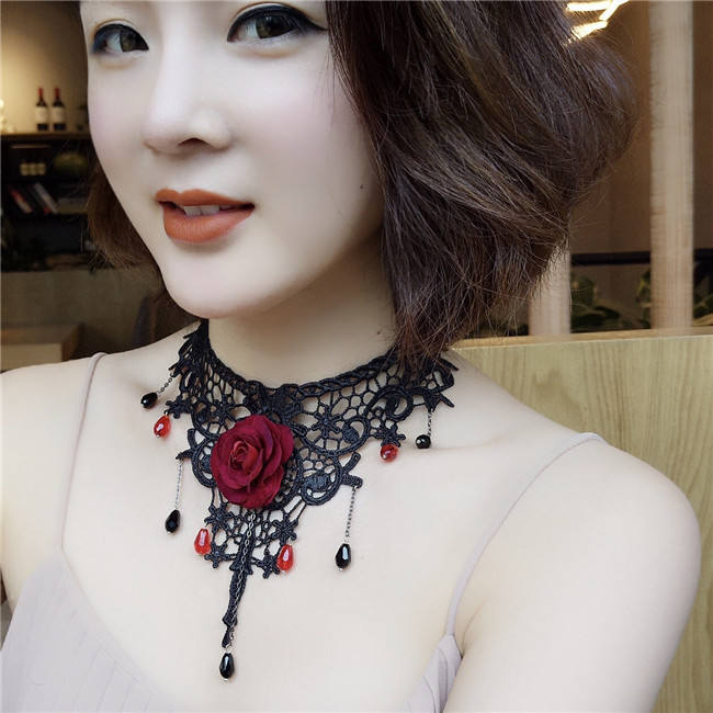 Aimimi~ Vintage Gothic lace Lolita Necklace