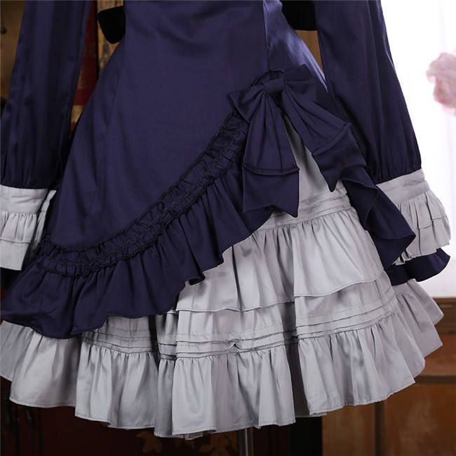 2017 Vintage Lolita Long Sleeves OP+Inner Skirt Set