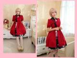 Dream of Lolita Embroidery Middle-length Sleeves Qi Lolita OP Dress -out