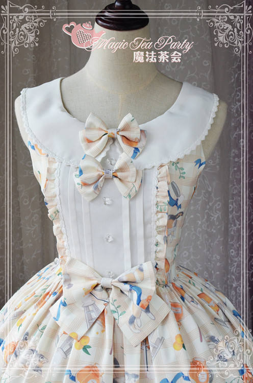 Magic Tea Party~ Cat&Marmalade~Sweet Lolita JSK Version I-Ready Made