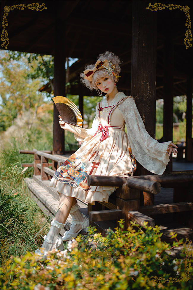 CEL Lolita ~Kaiseki Island Lolita JSK Slight High Waist -Ready Made