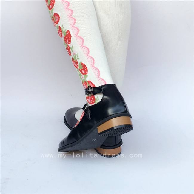 Coffee Low Heels Lolita Shoes