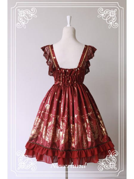 ***The Mermaids Singing*** Series Gold Stamping High Waist Lolita JSK