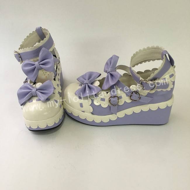 Sweet Red Whtie Lolita High Platform