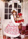 Strawberry Bunny~ Lolita Printed High Waist JSK Dress