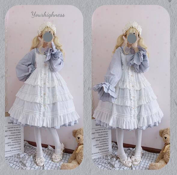 Vintage Unicolor Lolita OP + Surface Dress - Pre-order Closed