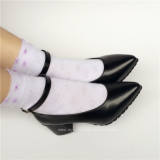 Black Matte Sharp Front Lolita Heels Shoes