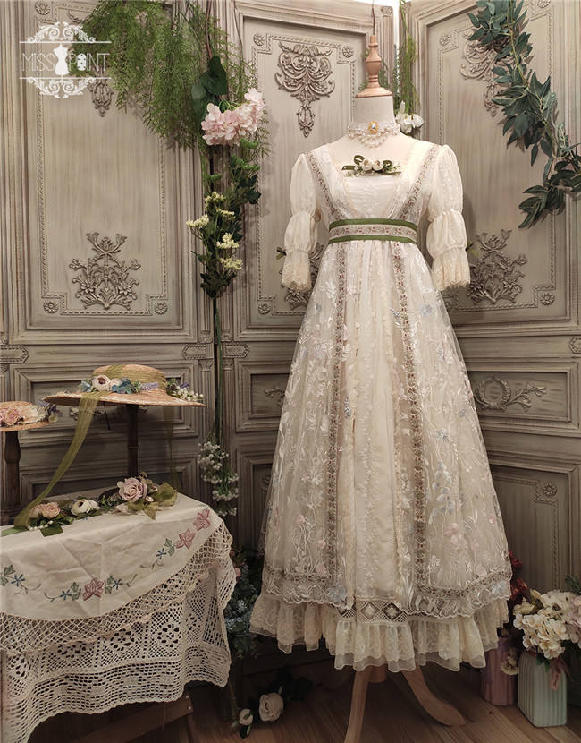 Miss Point ~ Salley Garden Empire Embroidery Lolita OP SP - Custom Tailor