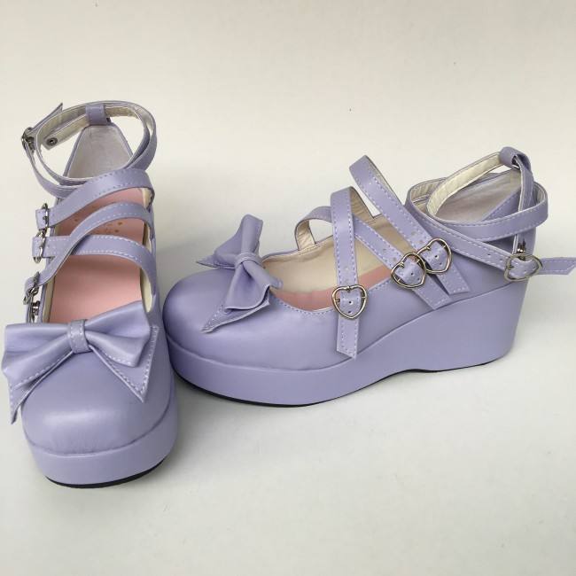 Black High Platform Lolita Shoes