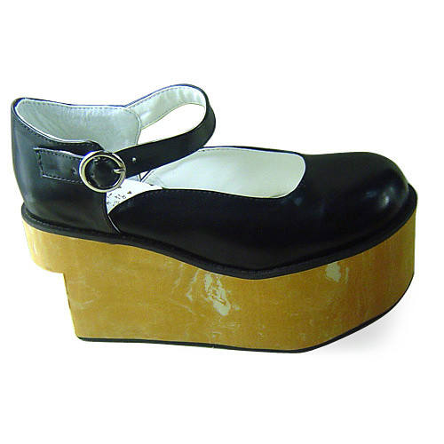 Black High Platform Lolita Footwear
