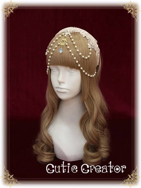 Sweet Dreamer Lace Beads Headbow and Veil Sets