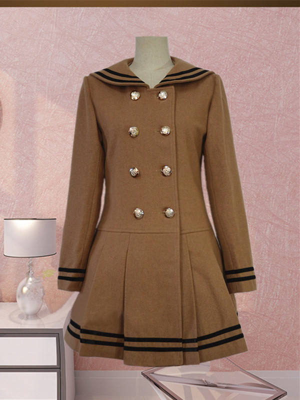 Princess Faith College School Style Sailor Style Lolita Long Coat