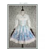 Ista Mori Bunny Alice Prints Chiffon Lolita Jumper Dress Version I