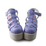 Beautiful Matt White Purple Sandals
