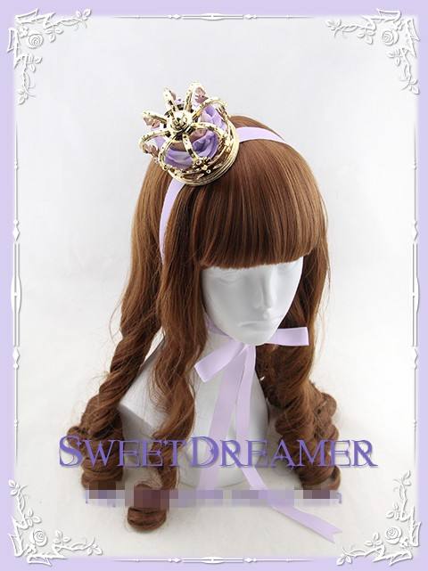Sweet Dreamer Gold/Silver Rose Little Crown Lolita Headdress