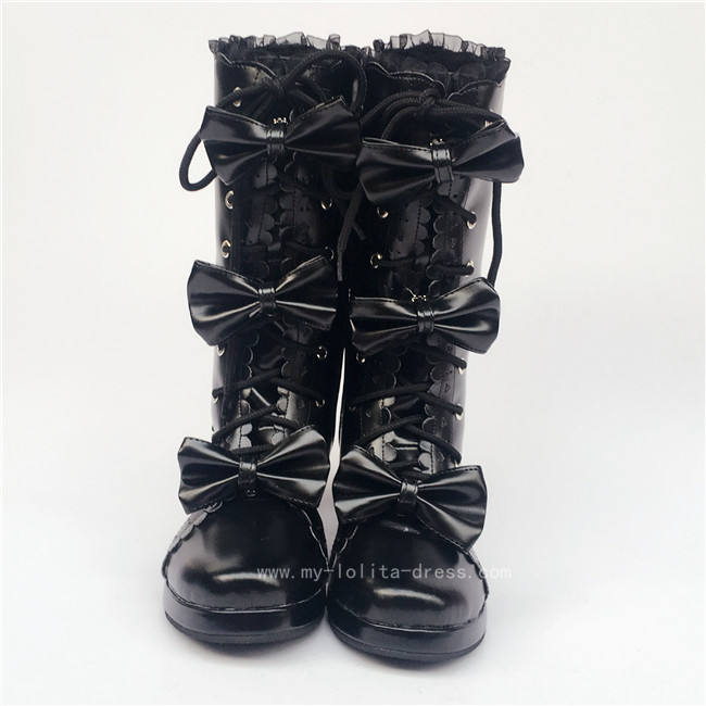 Sweet Bows Lolita Mid-calf Boots