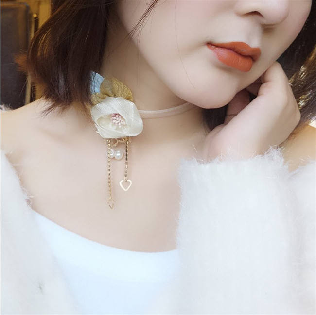 Bustling Flowers Beautiful Tassels Lolita necklace