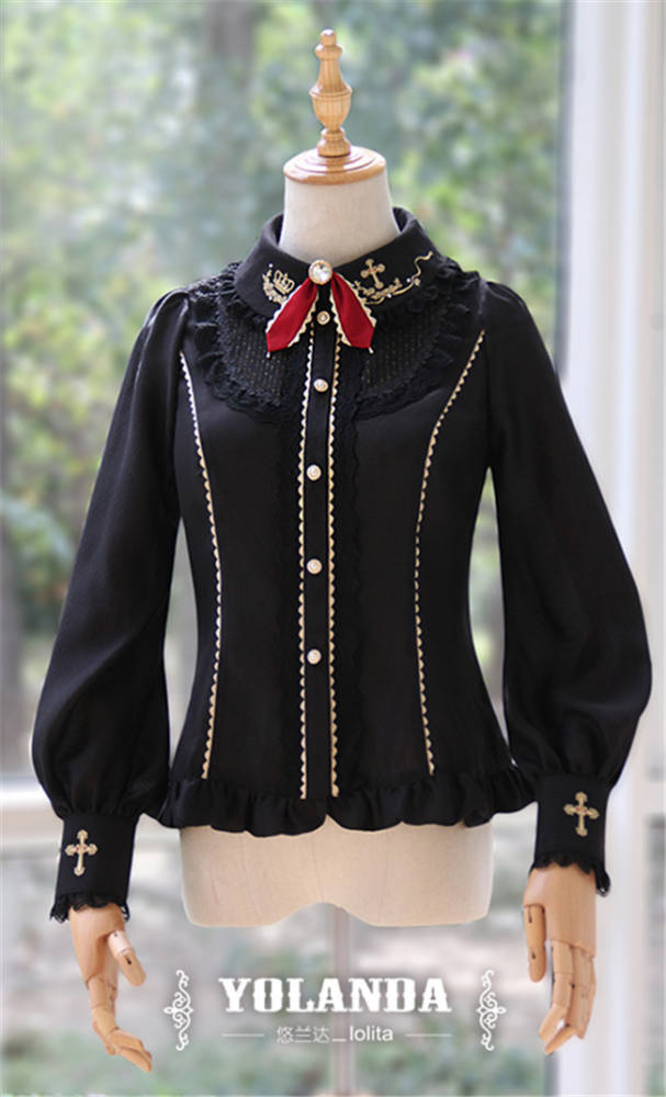 Yolanda -Benny's Herbology- College Style Lolita Embroidery Blouse
