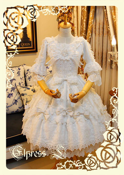 Elpress L Umbrella Leaf Lolita OP Dress out