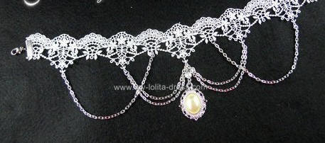 Cute White Lace Pendant Lolita Choker