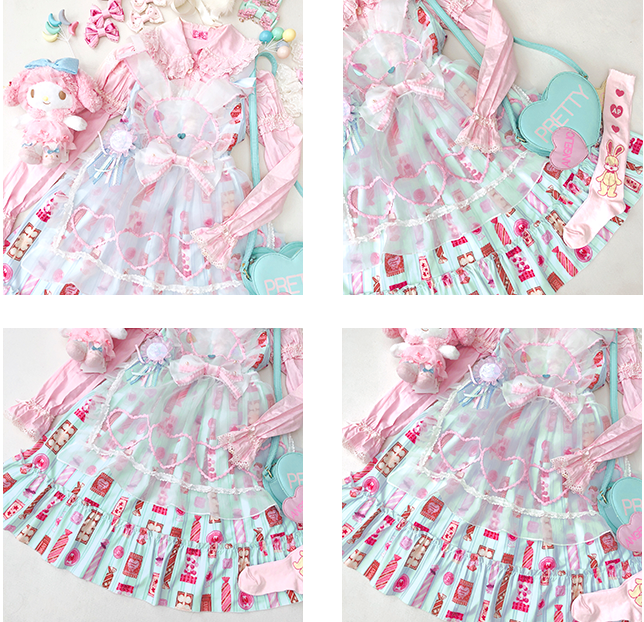 Diamond Honey ~Candy Store Sweet Lolita Jumper -3 Pink L in Stock