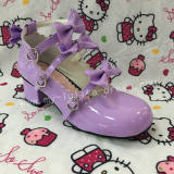 Sweet Pink Lolita Heels Shoes with Bows