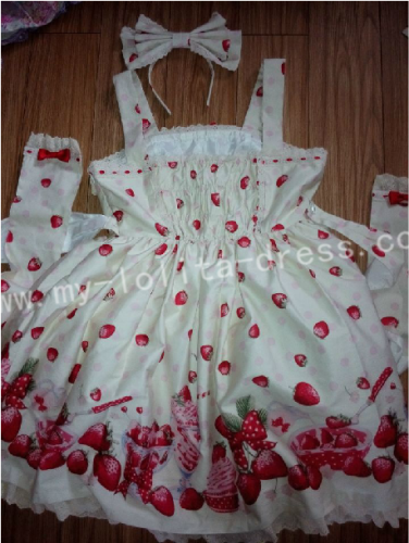 AP Replica Strawberry Milky Berry Sweet Lolita JSK $106.99Cotton 
