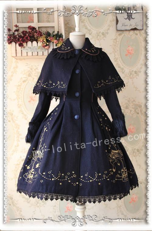 Infanta Merry-go-round Gold Emboridery Lolita Jacket and Cape