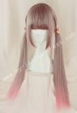 Light Brown Pink Straight Lolita Wig 70cm long