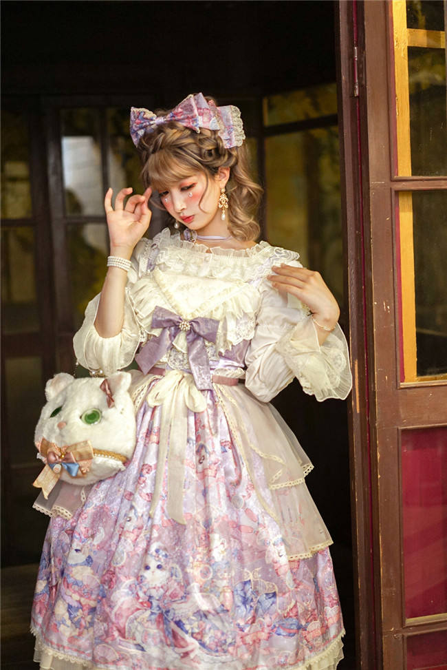 Miss Point ~ Elizabeth Meow ~ Daily Wear Lolita OP/JSK -Custom-tailor Available